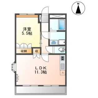 ピュア・エスポアール【2階】の間取り