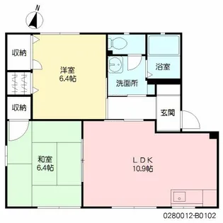 サニーコート本城B棟【1階】の間取り