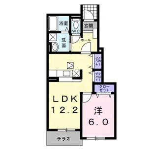 リヴィエール光【1階】の間取り