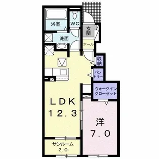 ユーフォリア ヴィラⅡ【1階】の間取り