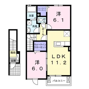 グリーンハイム本松【2階】の間取り