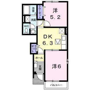 セレーノ広江Ⅰ【1階】の間取り