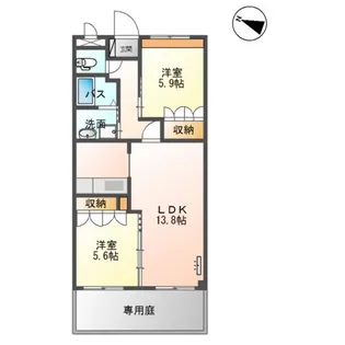 Slow Hand 弐番館【1階】の間取り