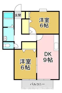 サンビレッジ星ヶ丘B棟【2階】の間取り