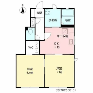 エスポアール愛A棟【1階】の間取り