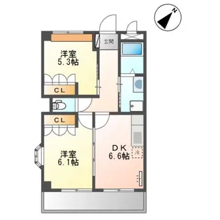 プランドールソフィア若宮【2階】の間取り