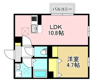 モアプラス東鳴水【301号室】の間取り