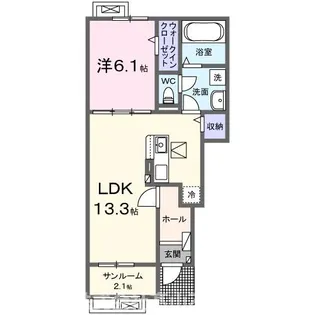 ボスカート K・Ⅰ【1階】の間取り