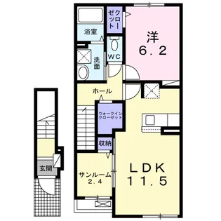 アライブ馬場山緑 Ⅰ【2階】の間取り