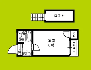 アパートメント住之江【4階】の間取り