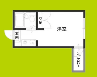 旭グランドハイツ【2階】の間取り