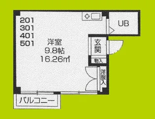 ボンジュール花や【4階】の間取り