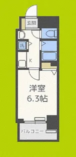 プレサンス心斎橋モデルノ【7階】の間取り