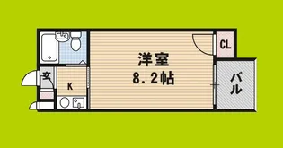 メロディーハイム美章園【5階】の間取り