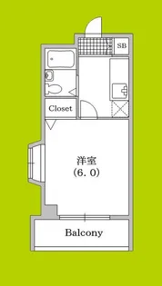 アパルト四天王寺Ⅱ【5階】の間取り