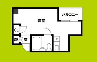 ハイツ南の風【2階】の間取り