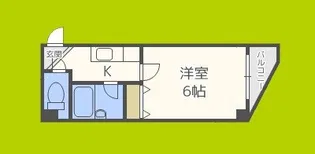 シティハイツ浪速【9階】の間取り