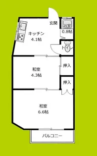 ライオンズ長峡【2階】の間取り