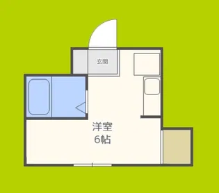 大宝 上六ハイツ【3階】の間取り
