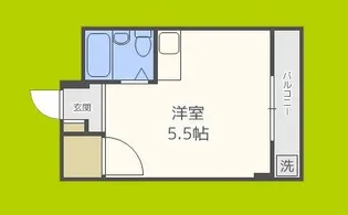 シャトー第1平野【1階】の間取り