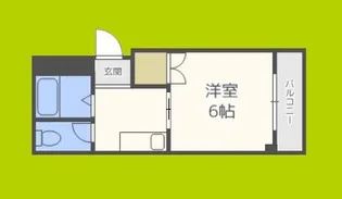 ハーモニー弁天【3階】の間取り