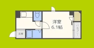 タカノハイム天神橋【8階】の間取り