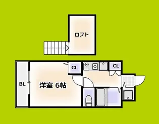 エステムコート難波ミューステージ【4階】の間取り