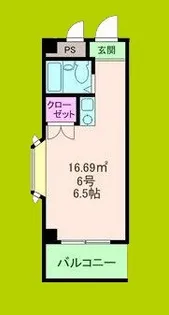 明和ハイツ南江口【3階】の間取り