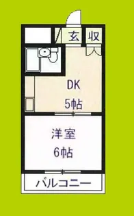 1DKの間取り画像