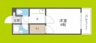 コレクション西田辺【7階】の間取り
