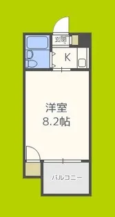 メロディーハイム美章園【4階】の間取り