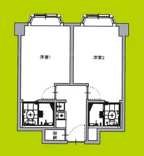 グランデュース難波桜川【3階】の間取り