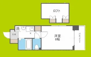エステムコート梅田茶屋町デュアルスペース【2階】の間取り