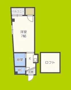 ボンジュールビル【5階】の間取り