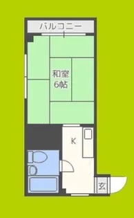 遠里小野パンション【2階】の間取り