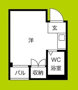 アパートメント旭II【4階】の間取り