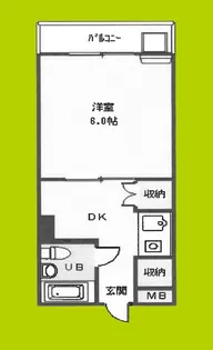 サンビル勝山北【3階】の間取り