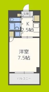 エトワール北梅田【7階】の間取り