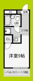 カネジョウハイツ【4階】の間取り