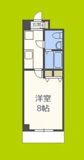 ドミール桜川【4階】の間取り