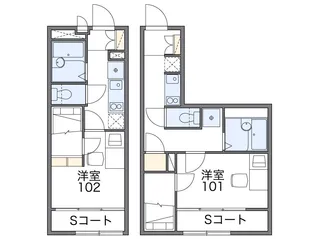 レオパレス一水【2階】の間取り