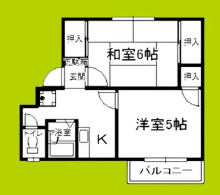 諸口マンション【4階】の間取り