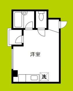 コーポイン長居B棟【5階】の間取り