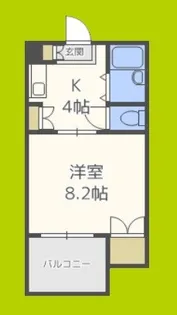 メロディーハイム美章園【4階】の間取り