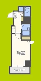 プレサンス難波WEST【6階】の間取り