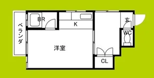 中央マンション【3階】の間取り