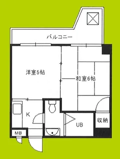 港スカイハイツ【5階】の間取り