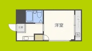 西田ハイツ天王寺【3階】の間取り