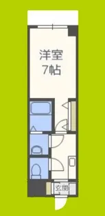 グランパシフィック難波南【2階】の間取り