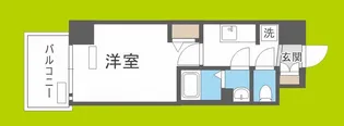 プレサンスOSAKA DOMECITYクロスティ【3階】の間取り